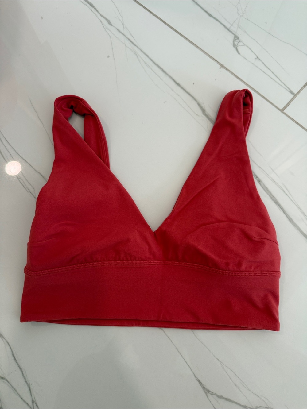 lululemon athletica pink V-Neck Longline Bralette